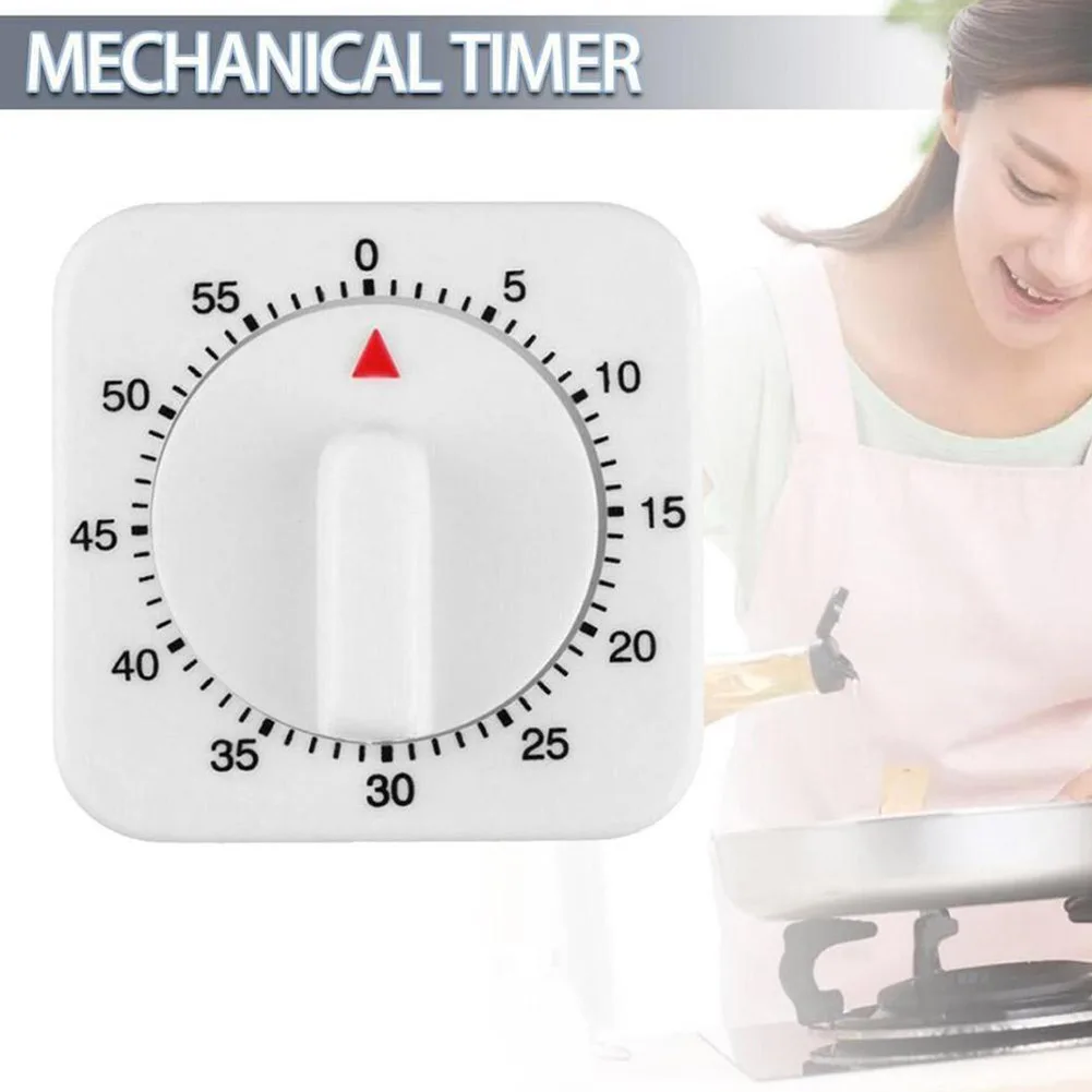 

60 Mins Cooking Timer Game Alarm Count Down Timer Tool Ring A Bell Clock Work Design Mechanical Kitchen Bedroom Timing Device