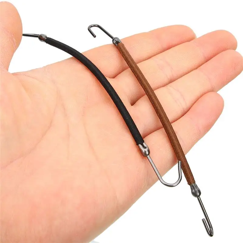Warmhm 20 Stück Pferdeschwanz-Haken – Elastische Haargummis Mit Haken, Schwarz, Für Langes & Lockiges Haar