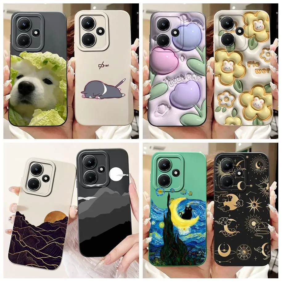 Flowery Soft Silicone Phone Case - Slim and Stylish with NFC Capability