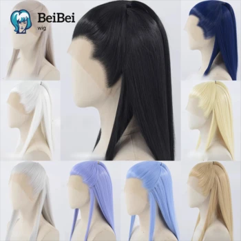 Parrucca in pizzo 13*4 per cosplay Parrucche lunghe diritte Acconciature tradizionali cinesi Parrucche in pizzo sintetico Sono disponibili più colori