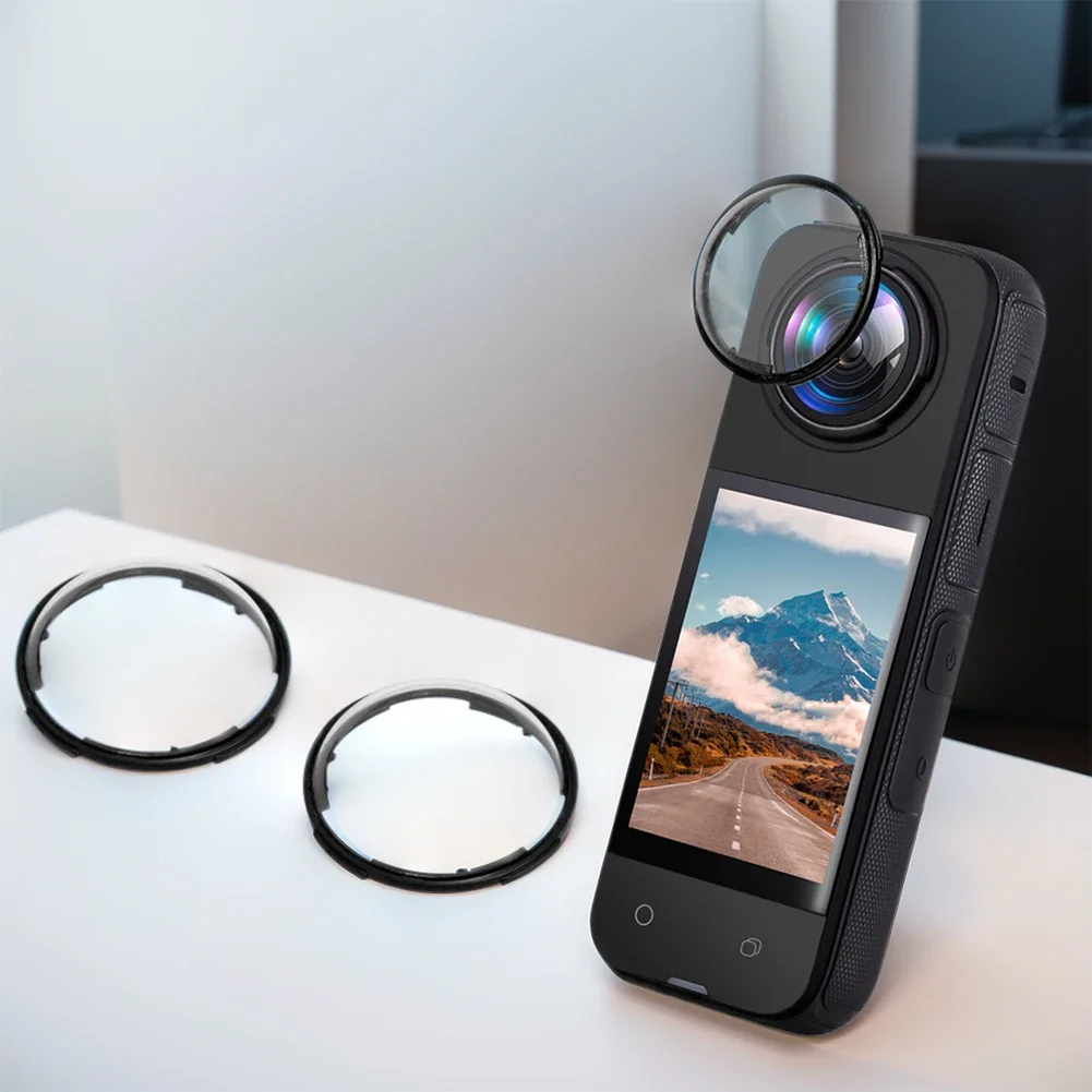 렌즈 보호대 스크래치 방지 PC 보호 렌즈 가드, 방수 회전 렌즈 보호 커버, Insta360 X4 액세서리, 2 개