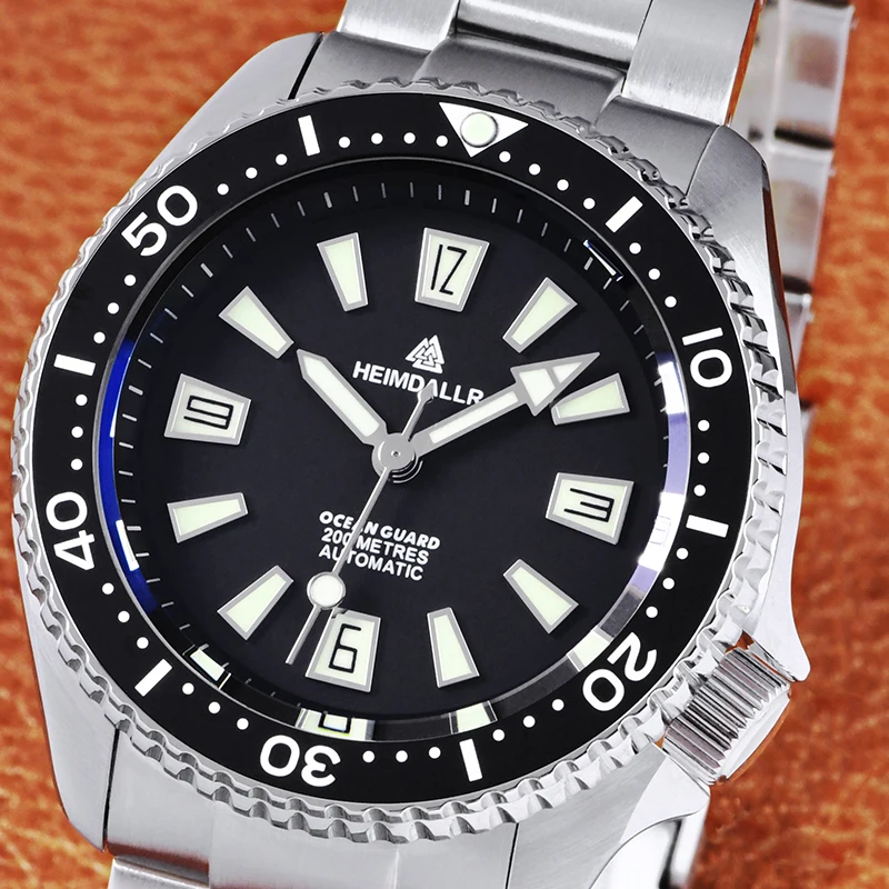 Heimdallr H6 Dive Watch NH35A Automatic Movement Ceramic Bezel Sapphire Glass C3 Luminous 200M Waterproof New Mens Watches