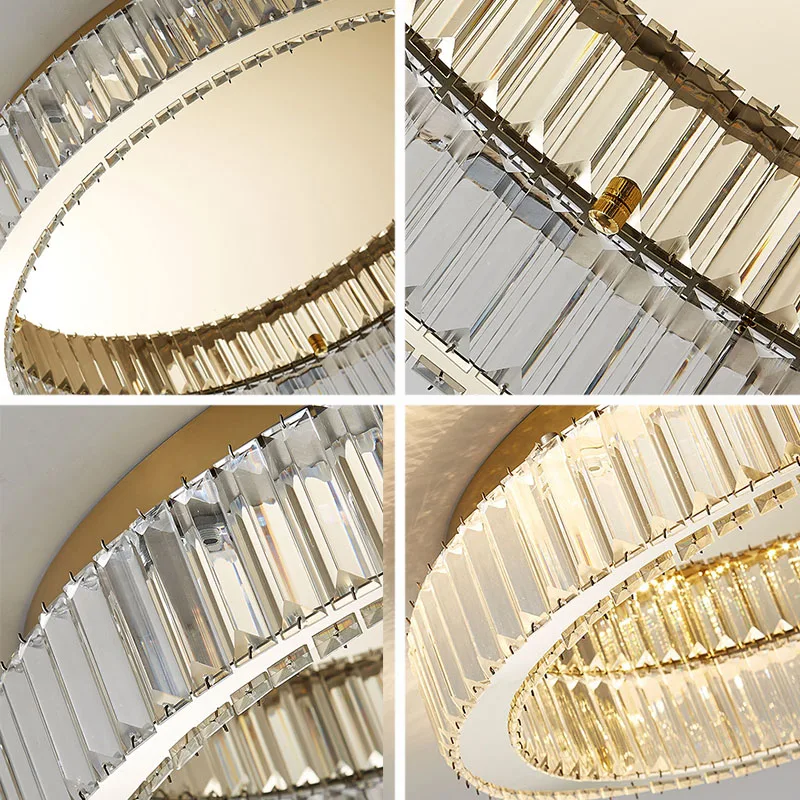Modern Gold Crystal Ceiling Chandelier for Living Room Bedroom Luxury Round Ceiling light Led Indoor Lighting Decor led chandelier ceiling chandelier
