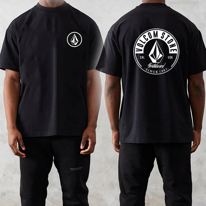 Volcom Men's Crisp Stone Short Sleeve T Shirt Black 2XL
