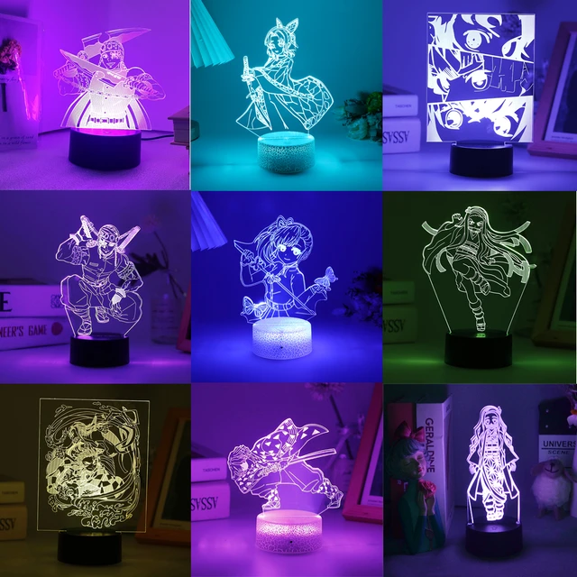 Acrylic Led Night Light Lamp Anime Fire Force for Bedroom Deco Light Manga  Birthday Gift Fire Force Anime 3d Light Maki Oze