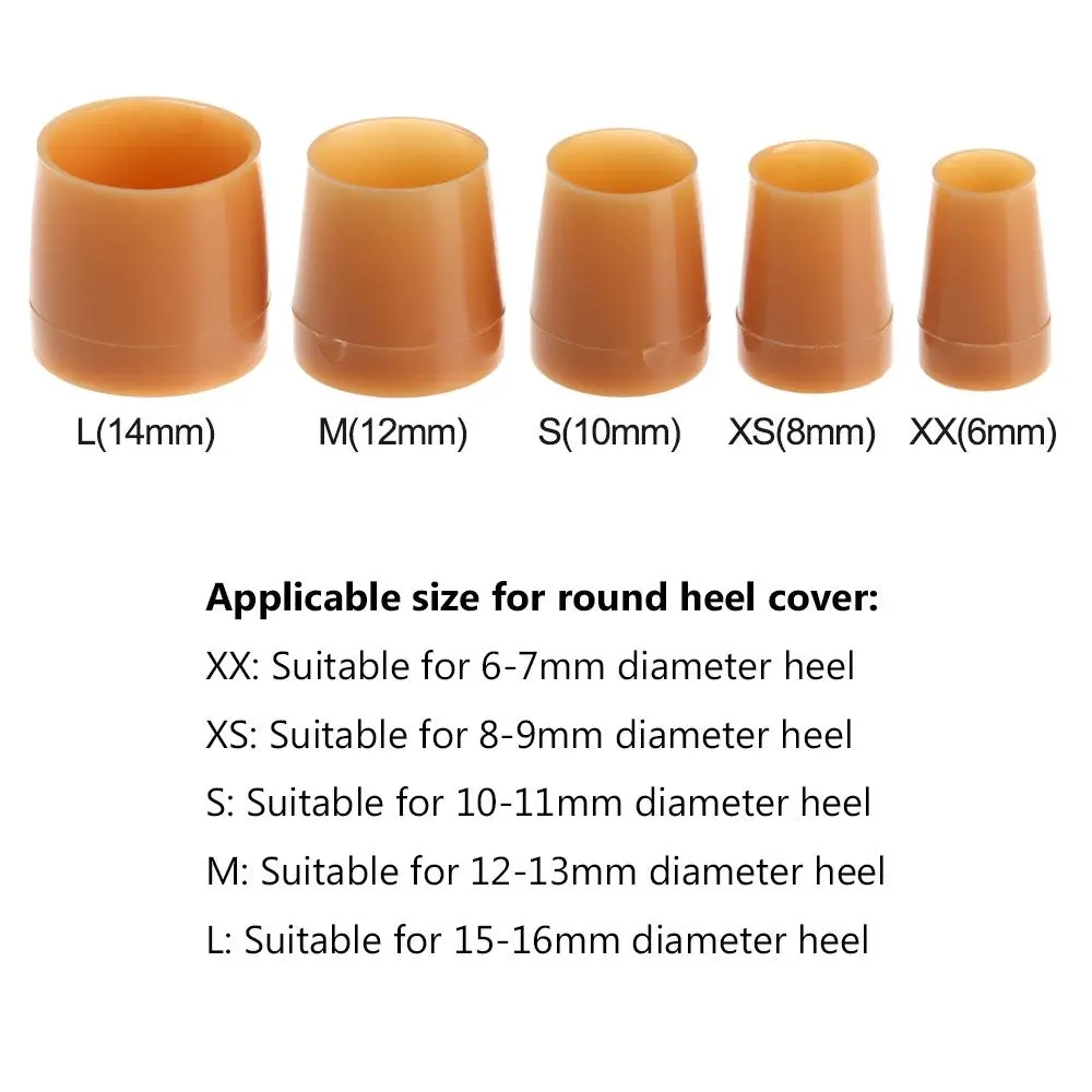1Pair Silencer Heel Protector Woman High heels Protective Cover Round Shape Non-slip Wearable Heel Cover Shockproof Accessories