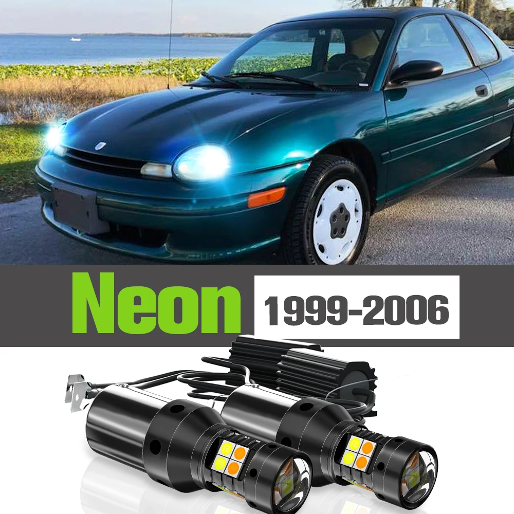 

2x LED Dual Mode Turn Signal+Daytime Running Light DRL Accessories Lamp For Chrysler Neon 1999-2006 2001 2002 2003 2004 2005