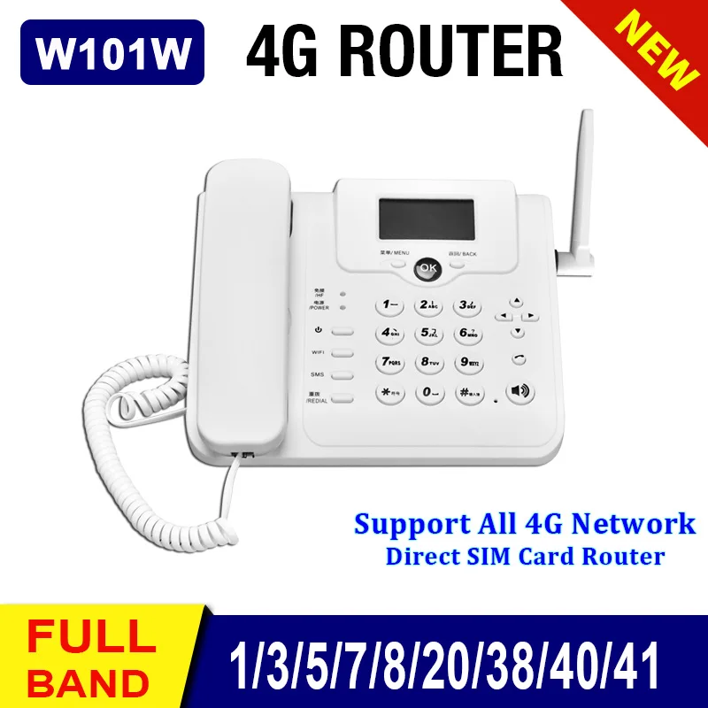W101W беспроводной стационарный телефонный Настольный модем 4G Wi-Fi роутер со слотом