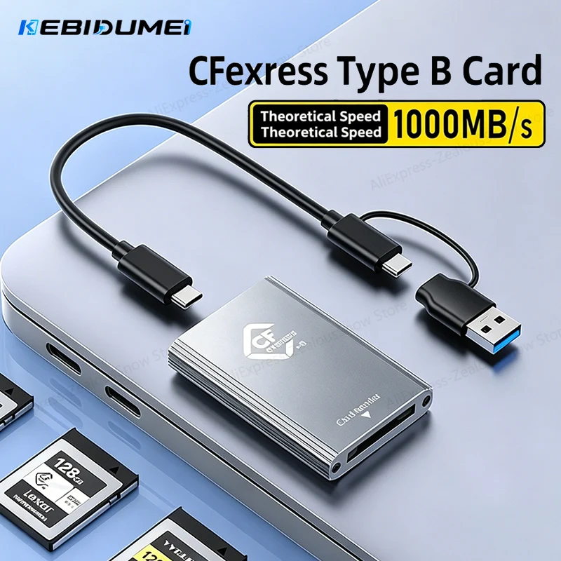KEBIDUMEI CFexpress Type B 메모리 카드 어댑터 10Gbps 알..