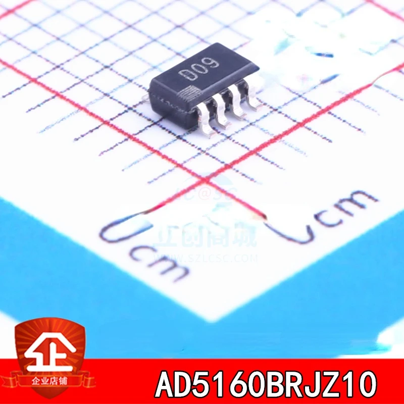 

10pcs New and original AD5160BRJZ10-RL7 Screen printing:D09 SOT23-8 Digital potentiometer chip AD5160BRJZ10-RL7 SOT23-8 D09