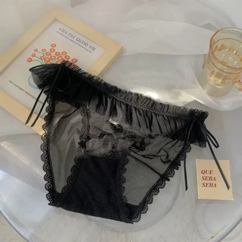 

Pure white milk salt ~ Cut men sweet net gauze flash sexy girls underwear summer thin cool lace explosion