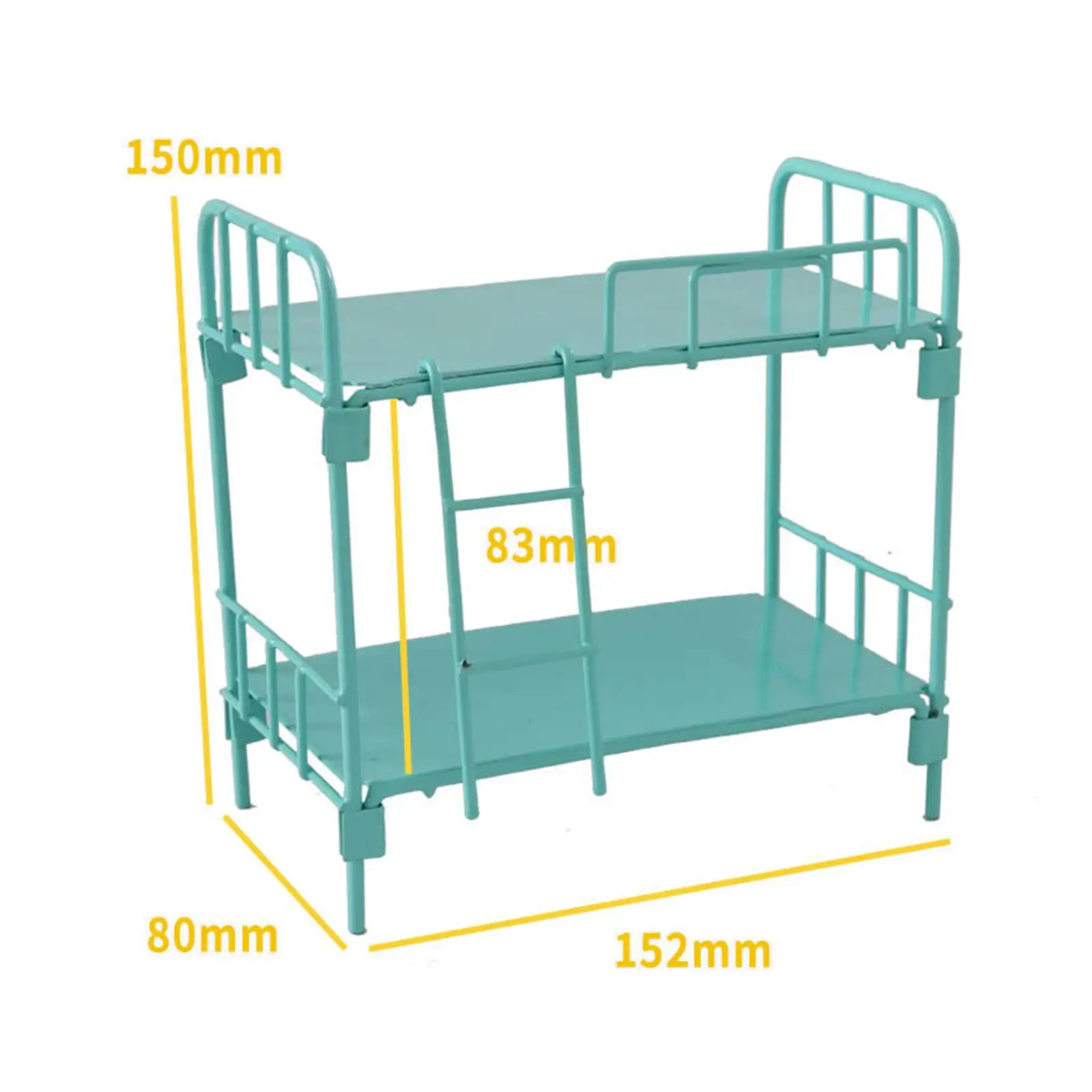 1:12 Doll House Bunk Bed with Ladder Miniature Craft Exquisite Workmanship
