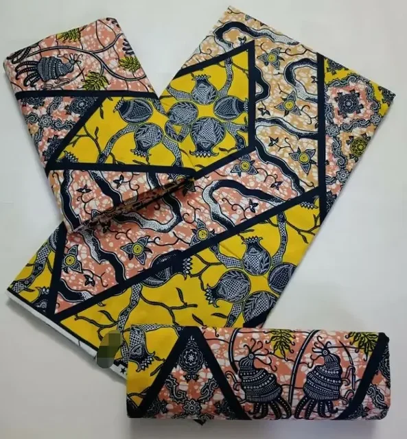 African wax high quality 100% cotton Ankara wax fabric clothing 6 yards 5