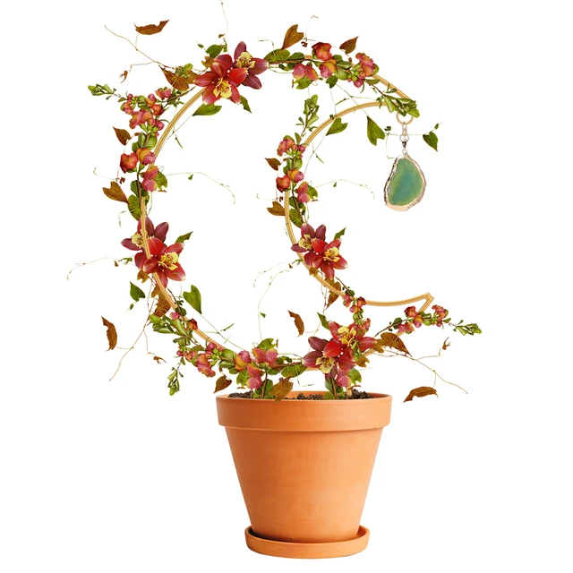 Hold Alakú Növényi Rácsos Hegymászó Virágállvány 20 Darabos Kábelkötéssel Tartós Kerti A Mászó Növény Beltéri Kültéri - Image 2