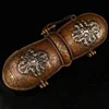 7"Tibetan Temple Collection Bronze Nine Shares Dorje Vajra Phurpa Box set Pendant Amulet Dharma Town house Exorcism 6