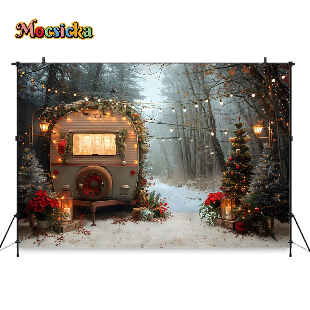 Toile De Fond De Noël Hivernale Naturelle Forêt Flocon De Neige Fond De Noël Blanc Arbre De Neige Photo Décoration De Fête Accessoires Photo 2,1 X 1,5 M