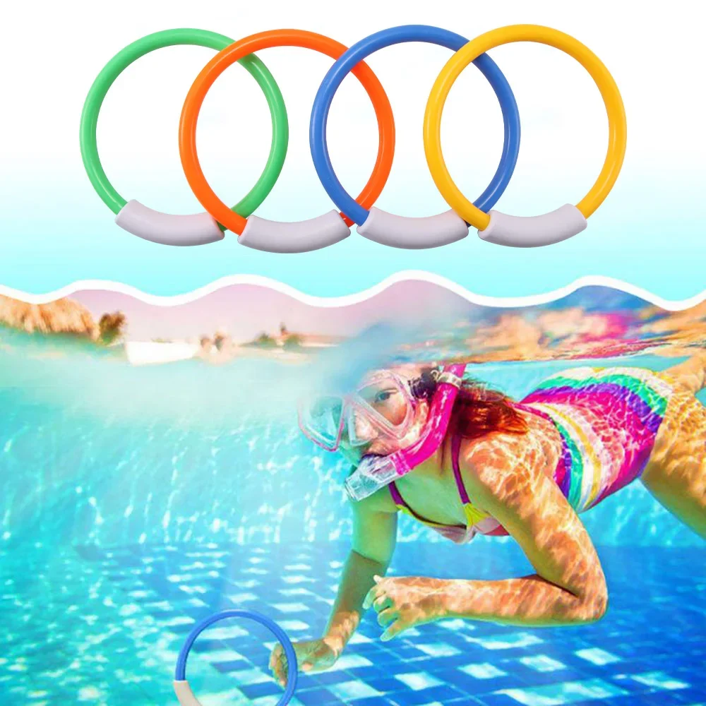 19pcs funny Swimming Toy Diving Game Toys Set Water Toys Diving Rings Treasures Dive Underwater Gift for Kids Summer Fun