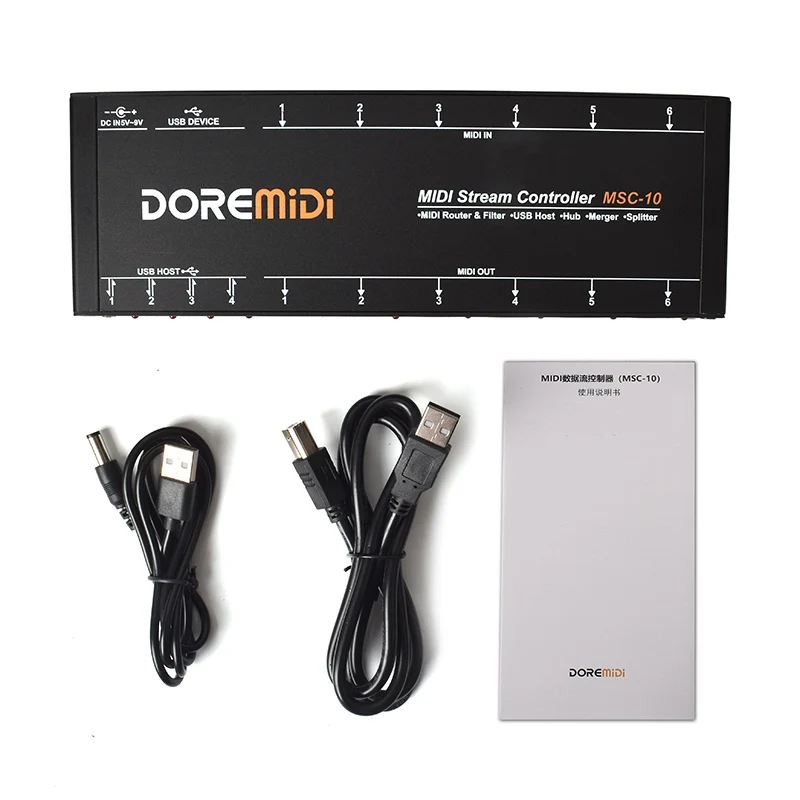 DOREMiDi MIDI 스트림 컨트롤러 MSC-10 MIDI 메시지 경로 지정 및 필터링