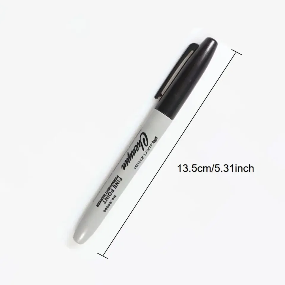 DGN 12 Rotuladores Permanentes De Punta Fina 0.6 Mm - Secado Rápido, Impermeables Y Antidesgaste
