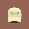 Baseball cap new style flower yellow letter embroidery baseball cap for women sweet versatile soft top duckbill captiki 1