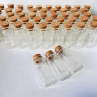 15/36/70 Pcs 30x60mm 25ml Glass Bottles Cork Stopper Tiny Test Tube Jars Mini Containers DIY Wedding Favors Wishing Bottles 1