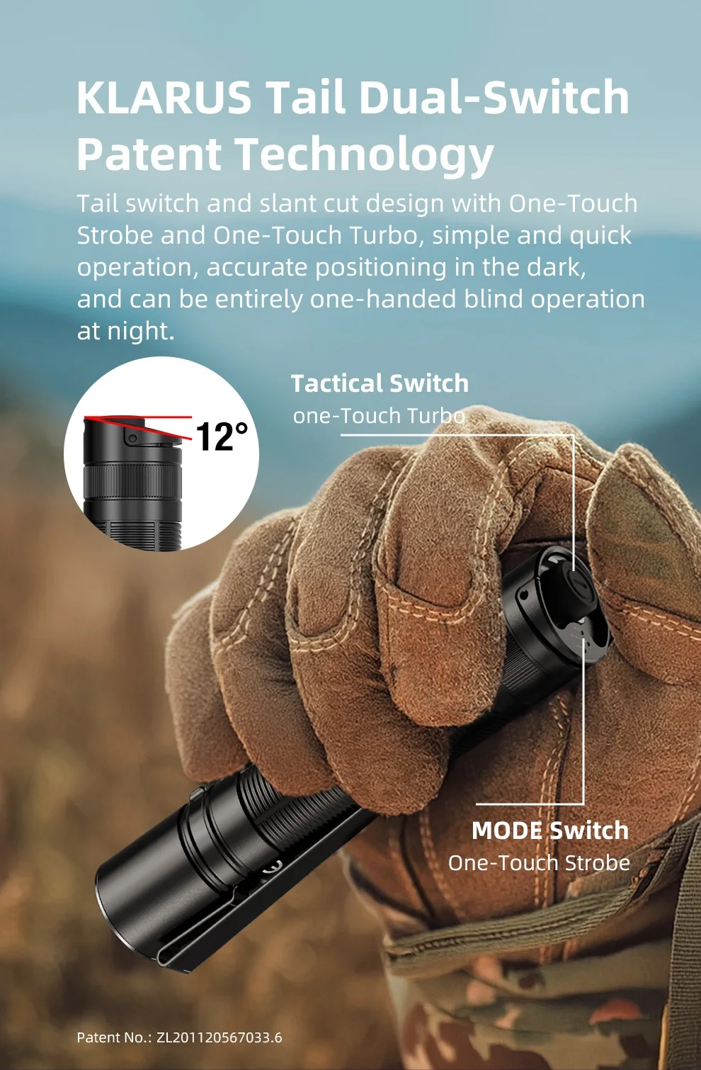 Rechargeable LED Flashlight 1600 Lumens for Camping and Self Defense