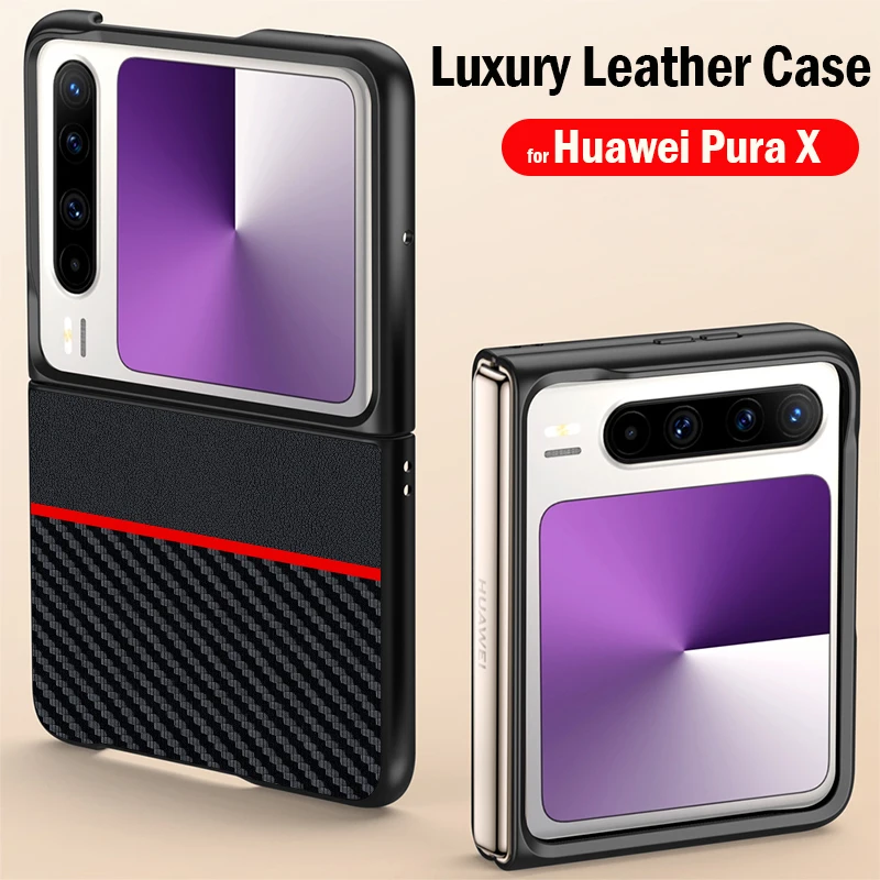 Shockproof Luxury Fiber Texture PU-Leather Phone Case Cover