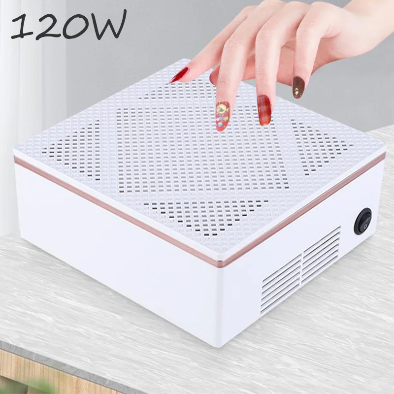 

120W High Power Nail Vacuum Cleaner Dust Collector For Manicure Professional Materials Nail Manicure Fan With Filters Salon Tool
