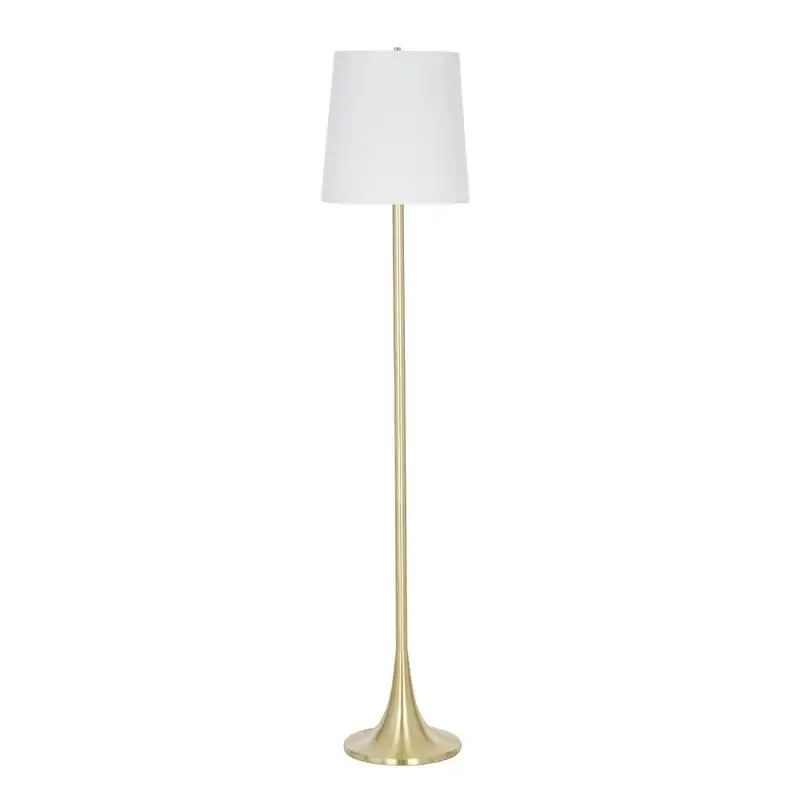 

Brand .50" Contemporary Satin Brass Color Plated Metal Floor Lamp