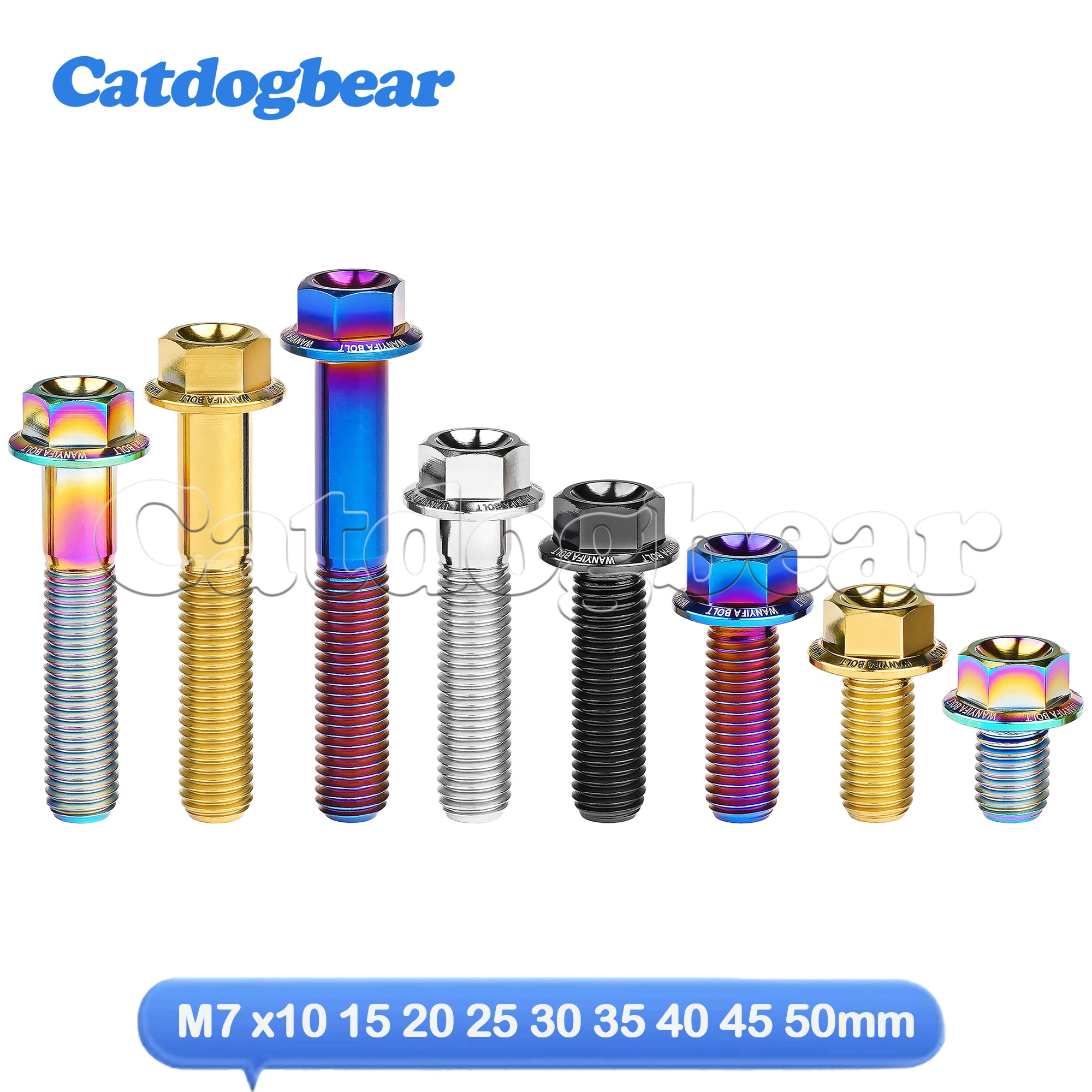 Wanyifa M7 Titanium Socket Hex Head Bolts - Various Lengths 20-50mm (Choose Size)