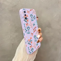 Sunrise Floral Phone Case - Vibrant Botanical Design Cover - Y33TY33S (Light Purple 2)