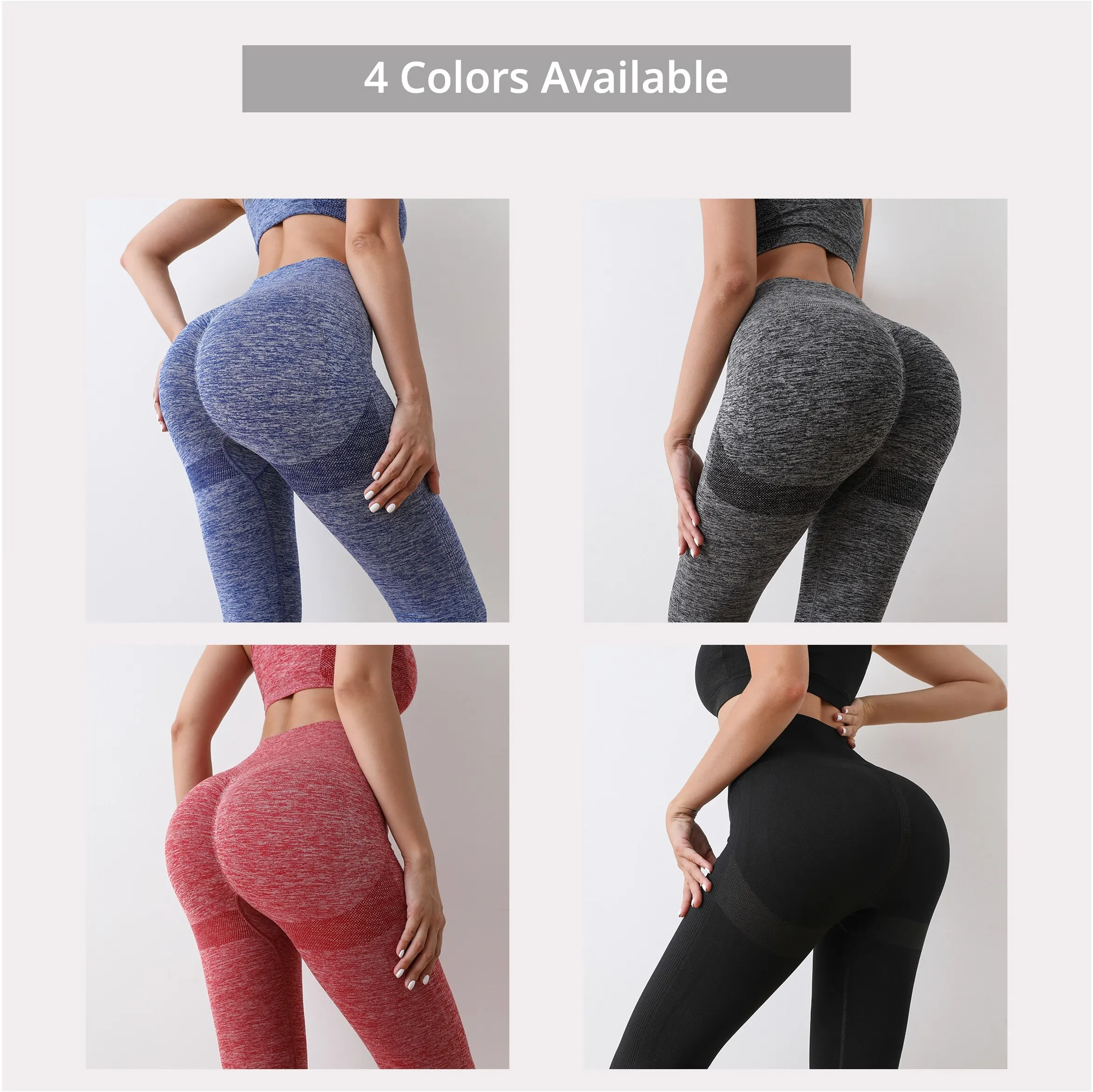 Women Butt Lifting Yoga Leggings Elastic Workout High Waist Tummy Control Ruched Booty Pants Seamless Gym Compression Tights