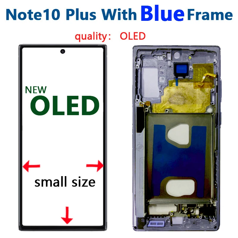OLED voor Samsung Note 10 Plus LCD-scherm voor Samsung Galaxy Note 10 SM-N975 SM-N975F SM-N975W LCD-scherm, touchscreen-montage met reparatieset (zwart met frame, ondersteunt vingerafdrukken