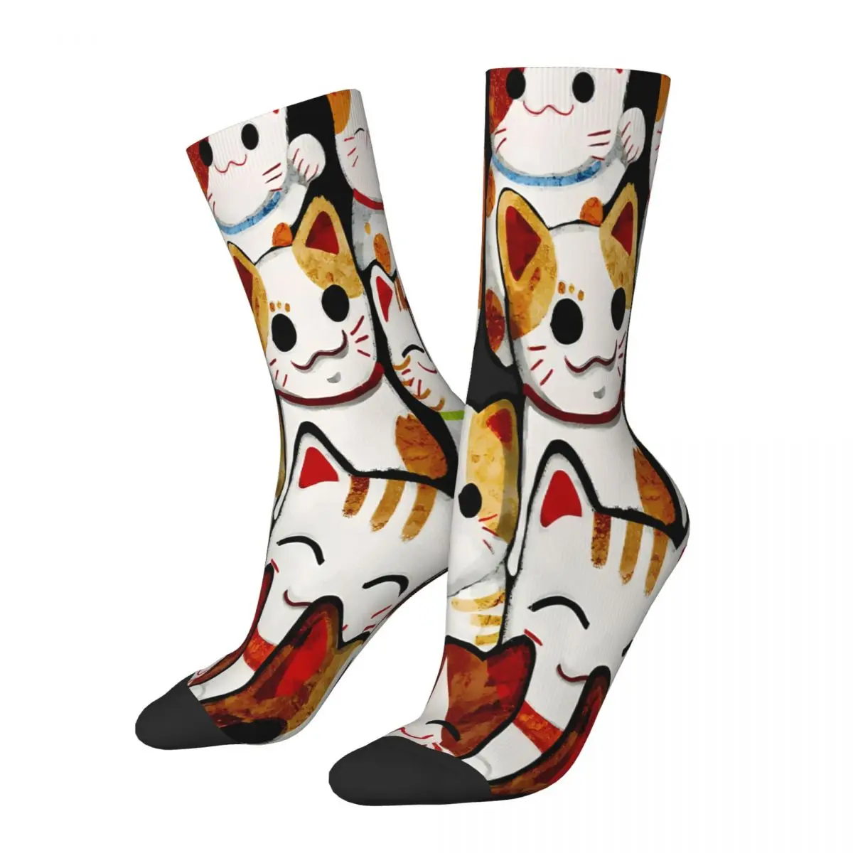

Lucky Cat Japanese Socks Male Mens Women Summer Stockings Printed