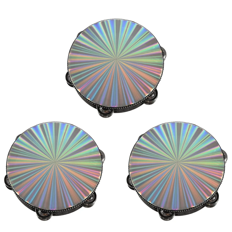 

3 шт., 8-дюймовый Деревянный Тамбурин, ручной барабан, отражающая головка, перкуссионный инструмент, игрушка для танцев, пения