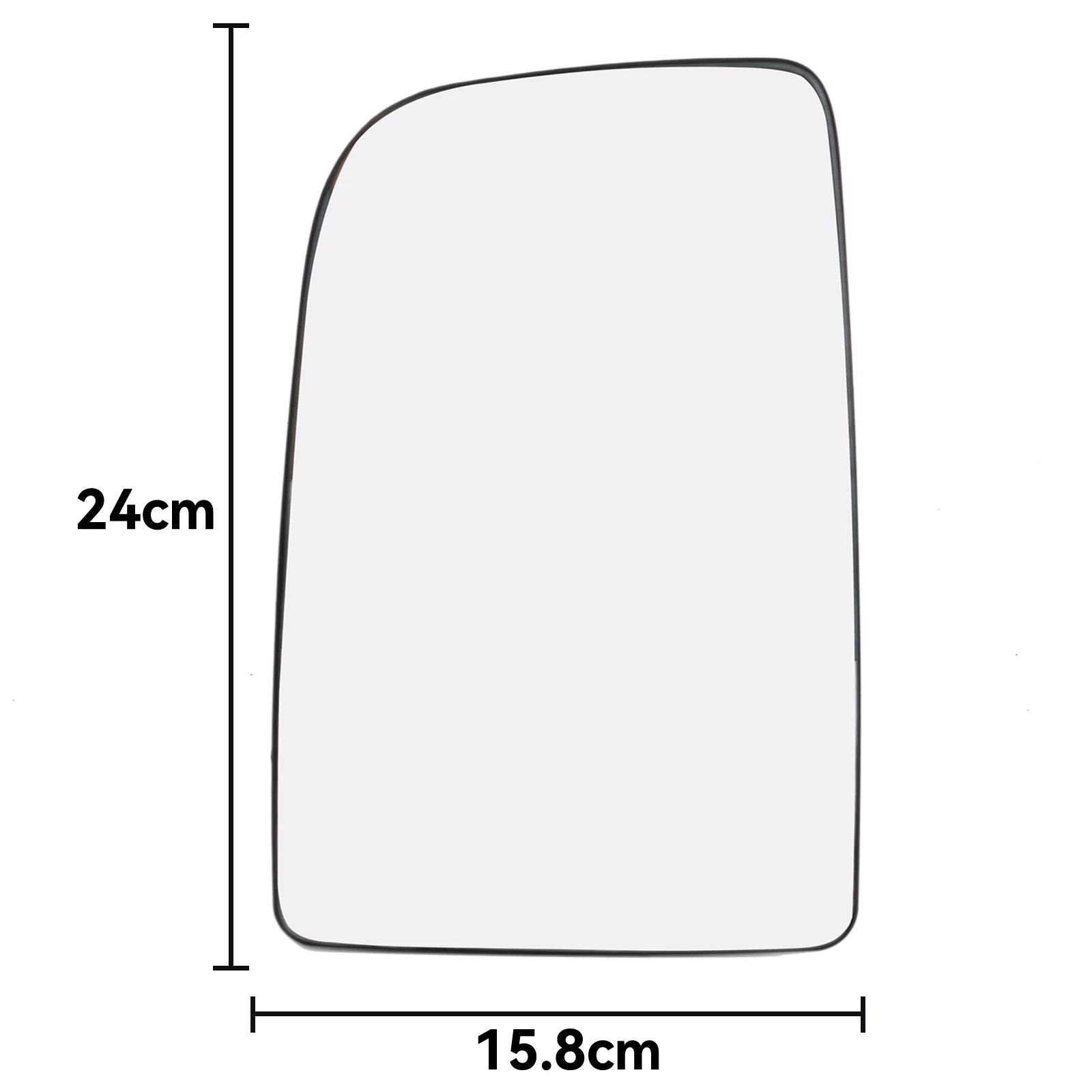 윙 미러 상단 대형 유리 푸시 오른쪽 왼쪽 측면 볼록, 폭스바겐 크래프터 2006 - 2017 메르세데스 스프린터 2006 - 2018 용 비가열