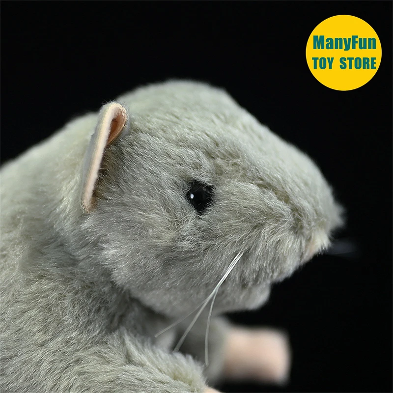 Grey Mouse Plush Toy High Fidelity Rats Plushie Hamster Peluche Lifelike Stuffed Animals Simulation Doll Kawai Toy Gifts 4