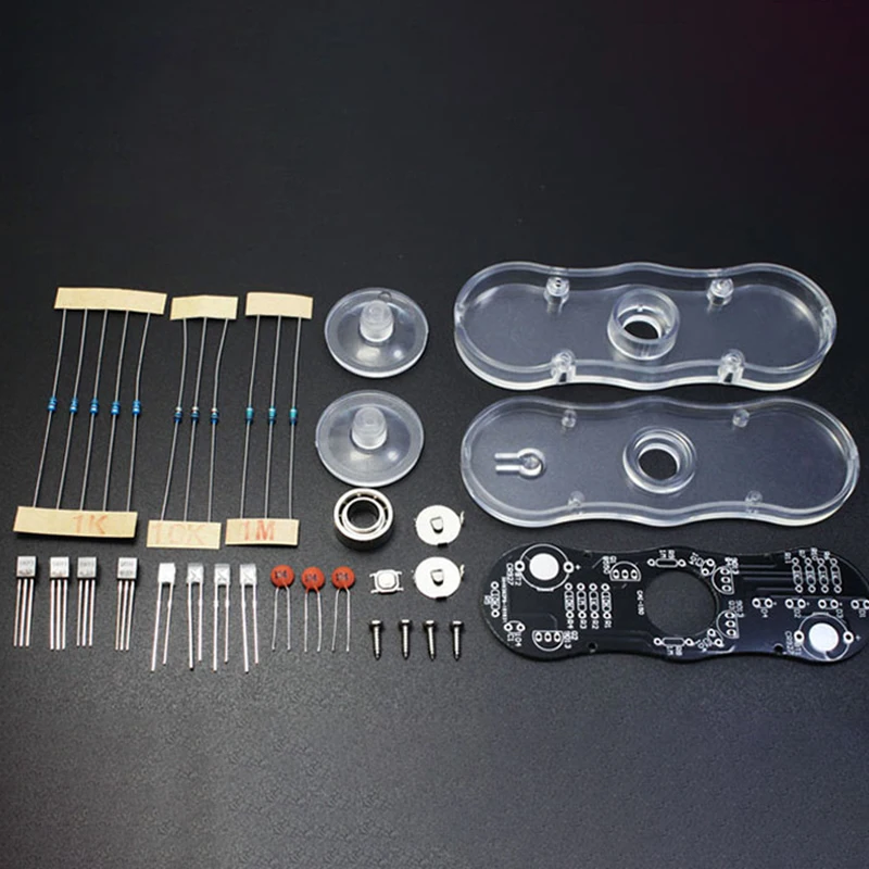 DIY Electronic Kit LED Fingertip Gyro POV Rotation Colorful Diode Luminous Fidget Spinner SMD Soldering Training Gyroscope