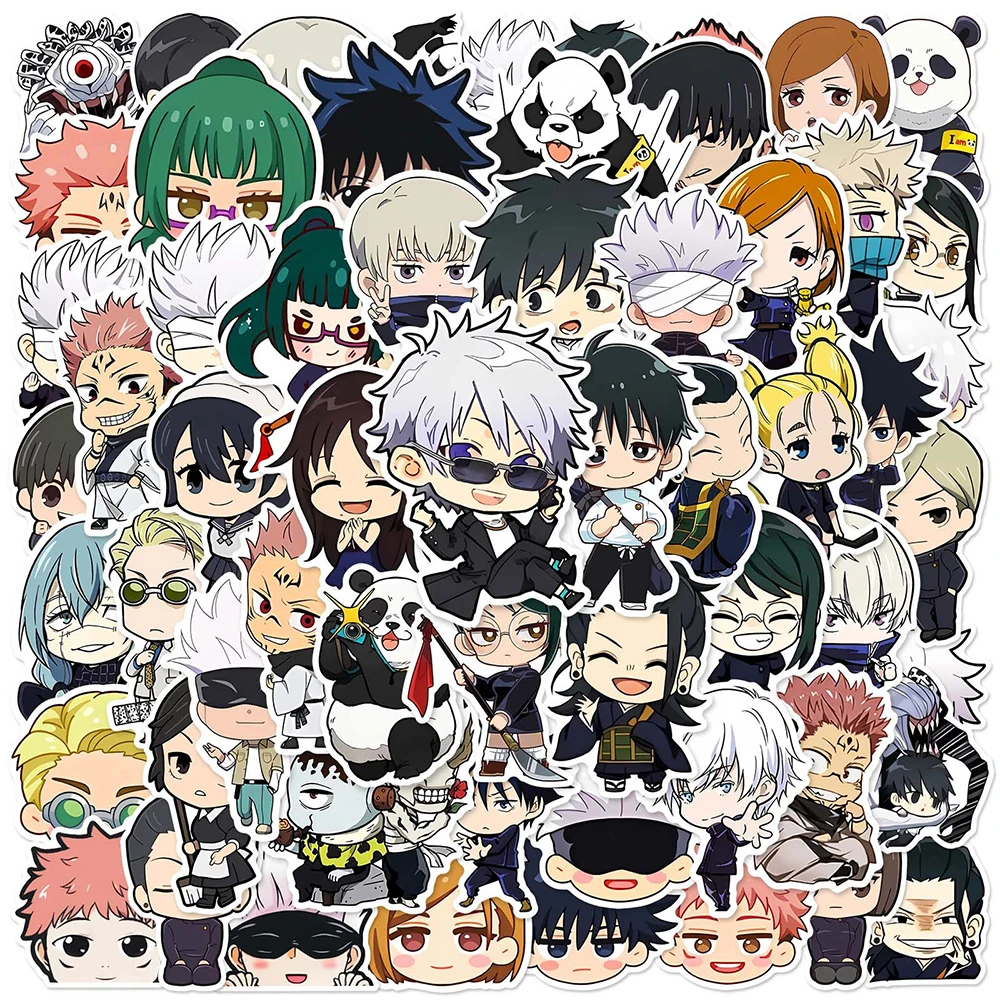 

10/30/50pcs Jujutsu Kaisen Season 2 Anime Stickers Kawaii Itadori Yuji Cartoon Decals Phone Skateboard Luggage Graffiti Sticker