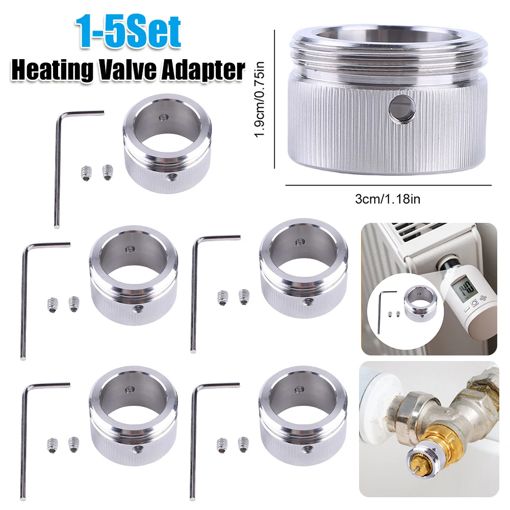 อะแดปเตอร์วาล์วทำความร้อน 304 สแตนเลส วาล์วหม้อน้ำ หัวเทอร์โมสตัท พร้อมแถบ อะแดปเตอร์เทอร์โมสตัทสำหรับวาล์ว Ra 1