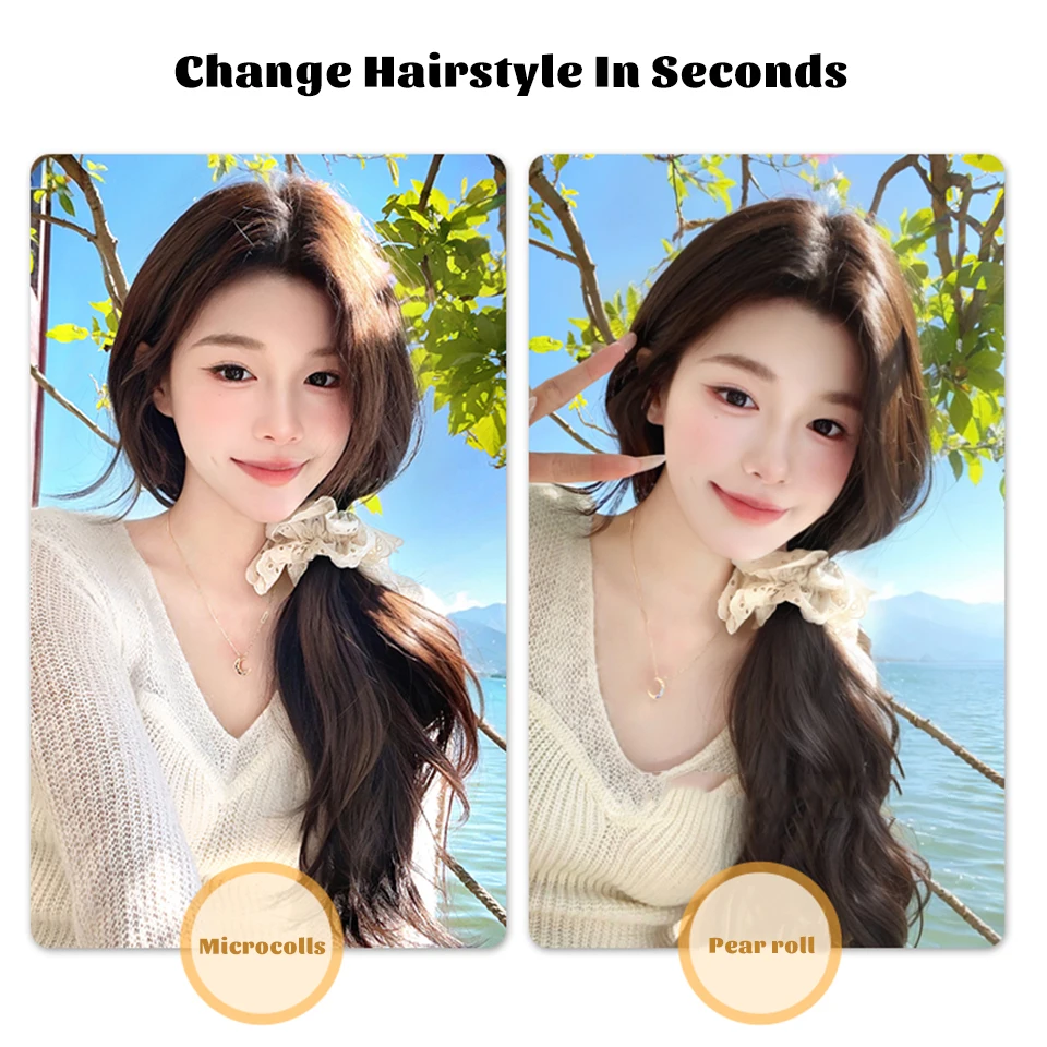 Synthetic High Headtop Flower Bud Ponytail Wig for Women