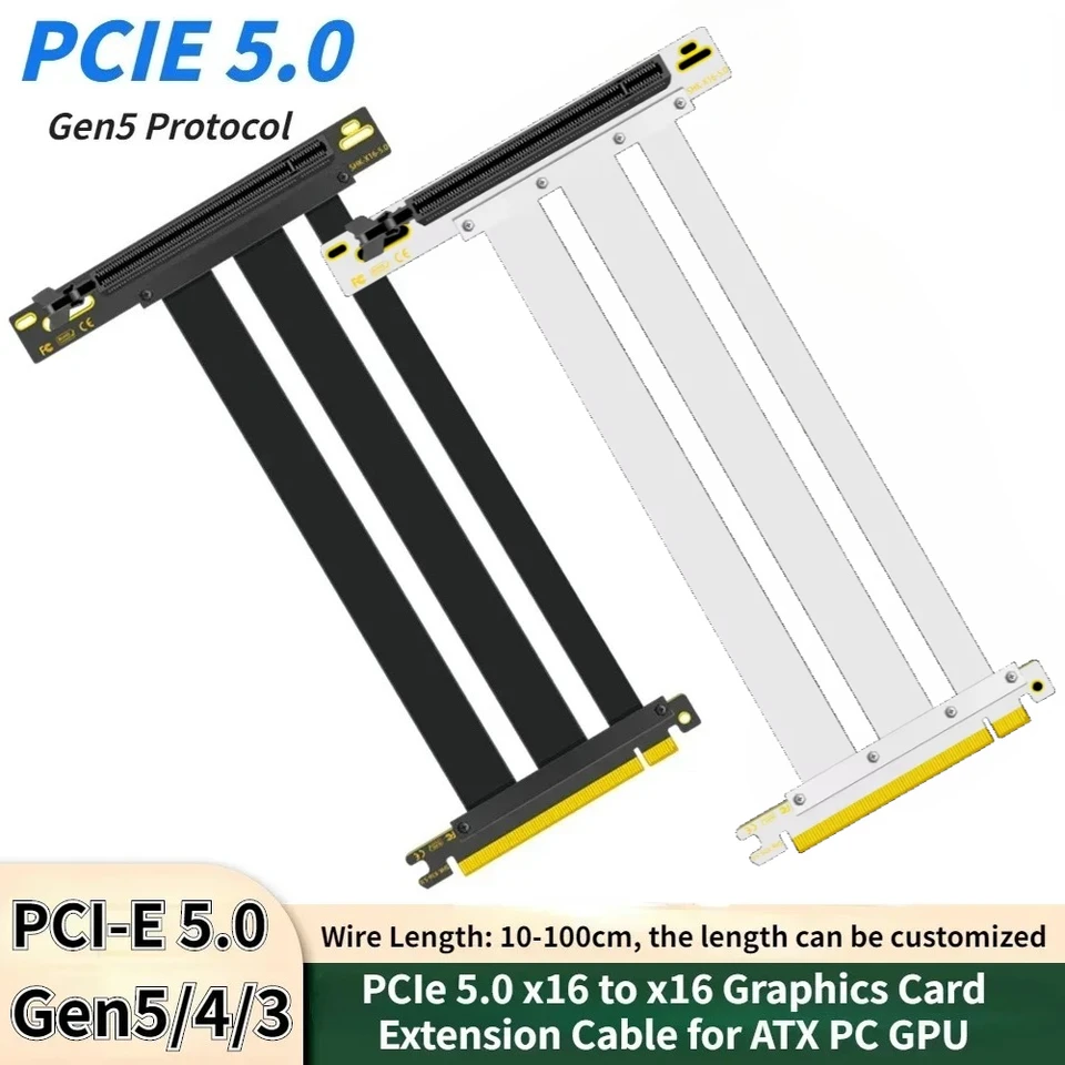 高品質エクストリーム PCI-E 5.0 X16 ライザーケーブル PCI Express