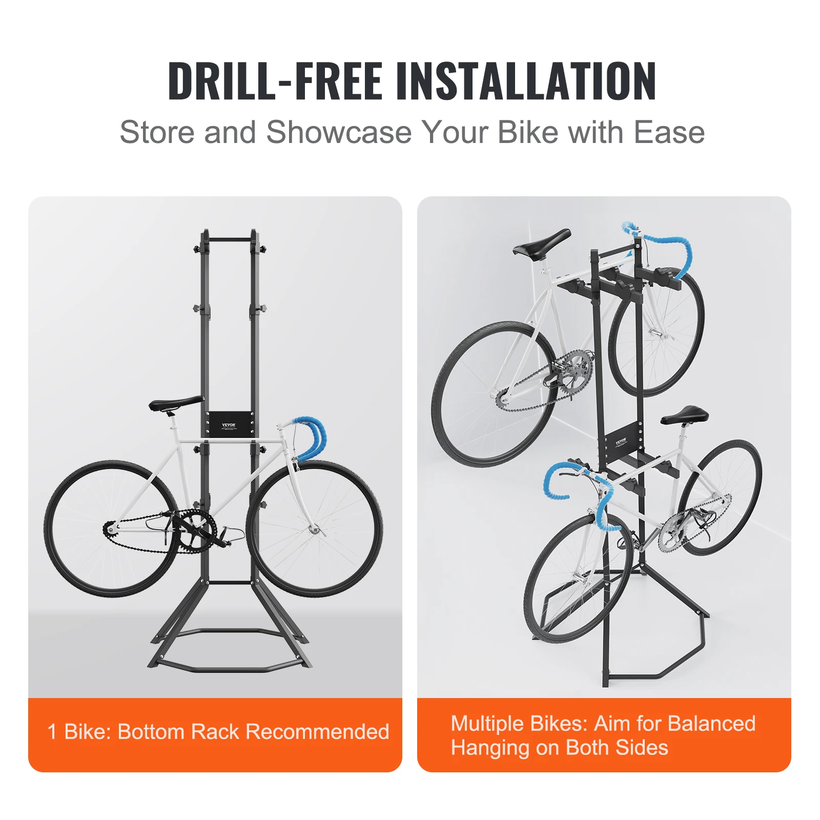 Adjustable Vertical Bike Storage Rack for Garage