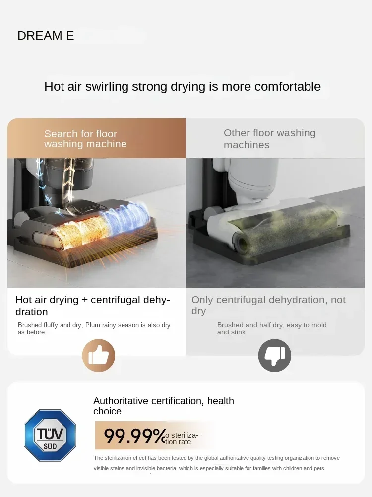 [New Product Launch] DREAME H12ProPlusC Floor Washing Machine Household Cleaning Mop Vacuum Cleaner Hot Drying Sterilization 3