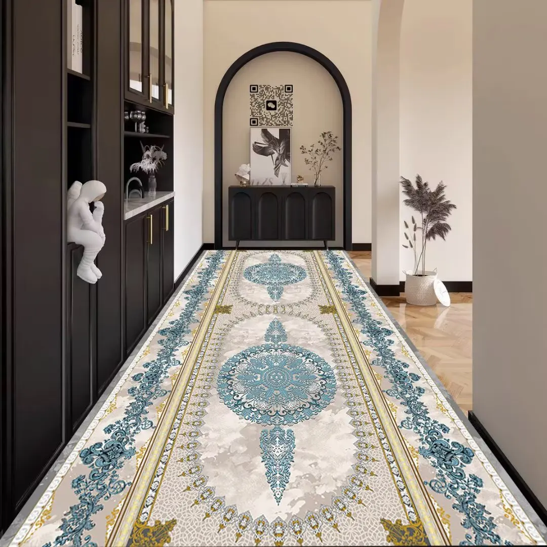 Hallway Corridor Carpet Entry Door Corridor Washable Home Porch Room Decoration Luxury Bedroom Bedside Aisle Mat Long Area Rug 2