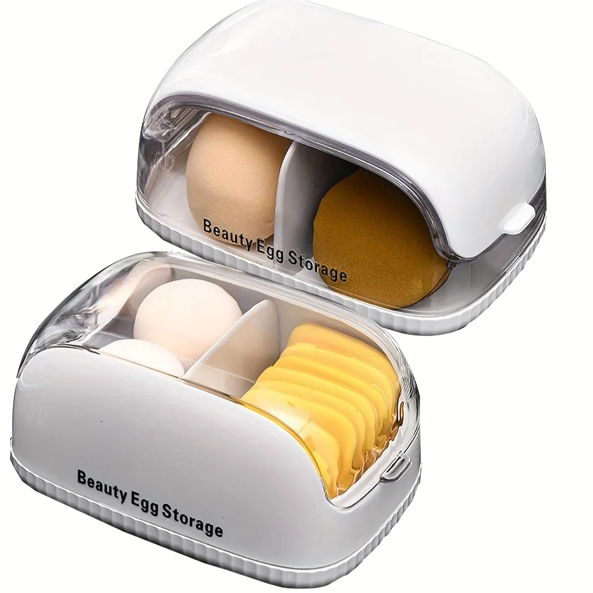 1PC Empty Transparent Puffs Drying Box Storage Case Portable Sponge Stand Cosmetic Rack Makeup Puff Holder
