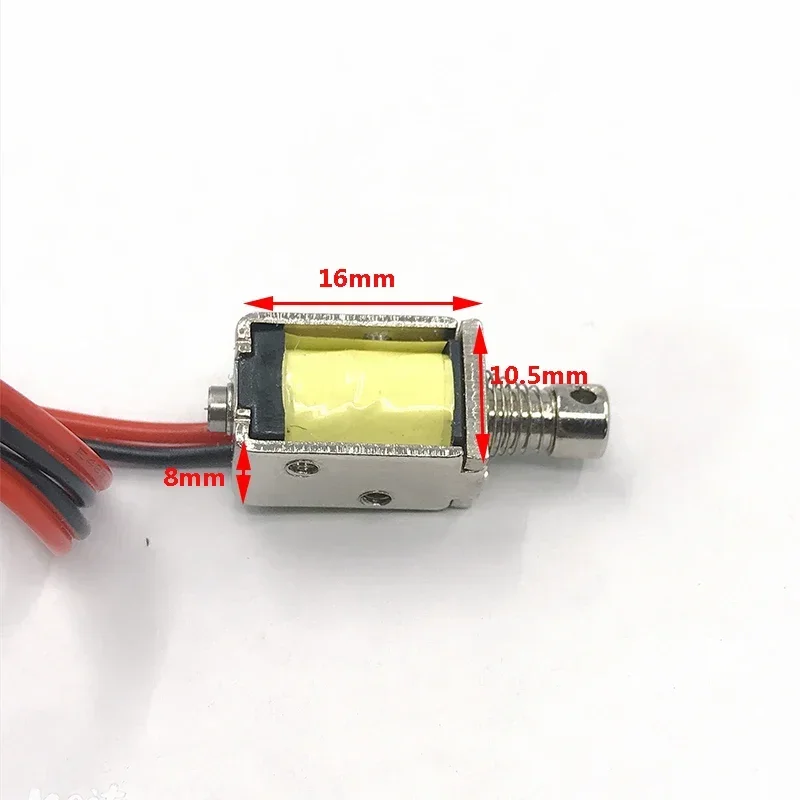 Push Pull Electromagnet DC 3V 5V 6V 9V 12V 8mm*10mm Mini Through Type Open Frame Spring Solenoid Magnet Stroke 4mm