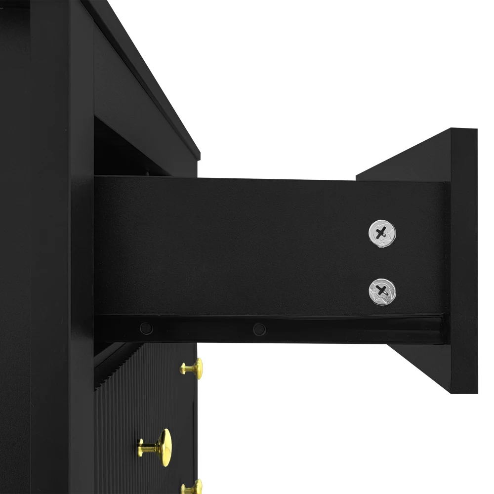 Modernes Sideboard, Kommode mit speziellen Türen, goldenen Griffen, Sideboard/Schuhschrank/Schminktisch, für Wohnzimmer, Schlafzimmer – Detail 14