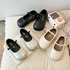 New Girls Leather Shoes Comfortable Children Lightweight Soft-sole Flat Shoes Spring Autumn Kids Princess Shoe Size 23-34 I01208 2