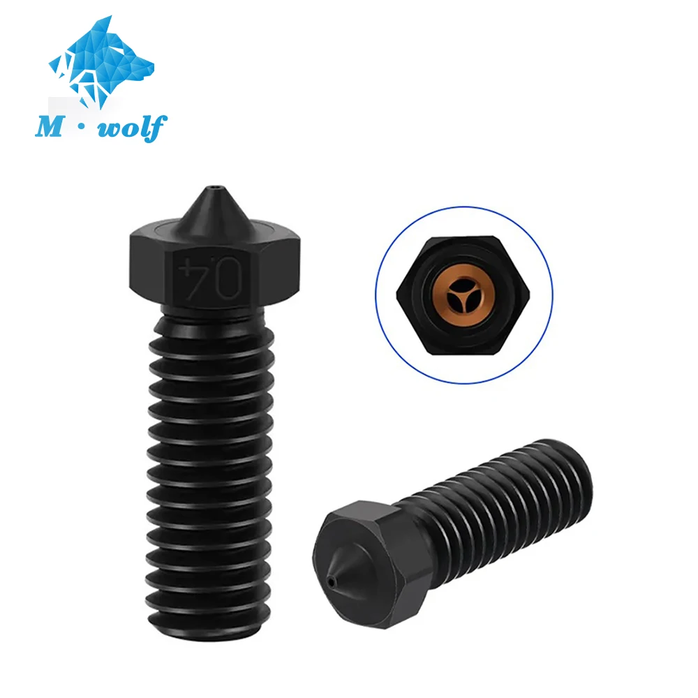 

High Flow Clone Nozzles Volcano CHT Nozzle 500°C Hardened Steel for 3D Printer Ender 3 Artillery Vyper Prusa i3 Hotend Parts